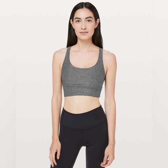 lululemon athletica Other - Lululemon Energy Bra *Long Line Heathered Black W2AV1S luxtreme material size 4